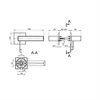 Ручка Fuaro (Фуаро) раздельная K.DM51.Straight (Straight DM) SSG-39 сатинированное золото - фото 115173
