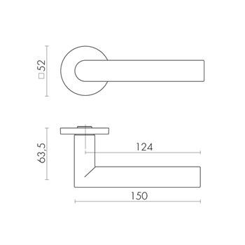 Ручка Fuaro (Фуаро) раздельная R.SLR52.BARREL SSC-16 сатинированный хром - фото 115210