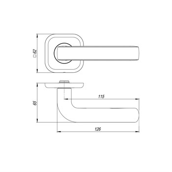 Ручка Fuaro (Фуаро) раздельная K.TRD62.TOROID CP-8 хром - фото 115313
