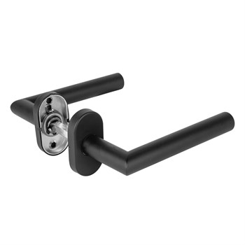 Ручка Fuaro (Фуаро) раздельная R.DSS201-0204P/19 (DSS-0204P/19) INOX 201 BLACK (овальное основание) - фото 115420