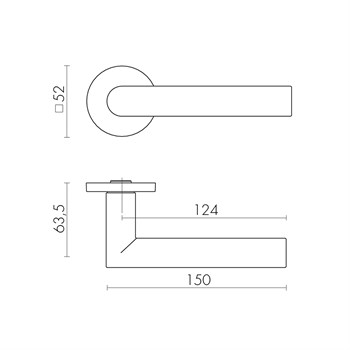 Ручка Fuaro (Фуаро) раздельная R.SLR52.BARREL BL-24 черный - фото 115448