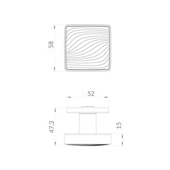 Ручка Punto (Пунто) раздельная K.EST.Q52.GIPNOZ SSC/WH-16 сатинированный хром/белый - фото 115605