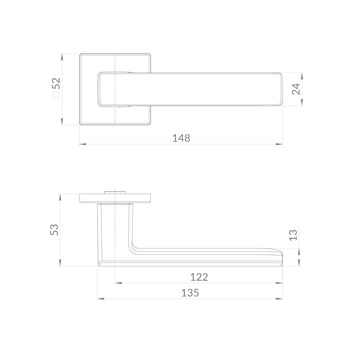 Ручка Punto (Пунто) раздельная K.EST.Q52.MEGA BL-24 черный - фото 115635