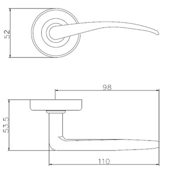 Ручка Punto (Пунто) анодированная LM/AN R.H50.015 GR-23 графит - фото 115749