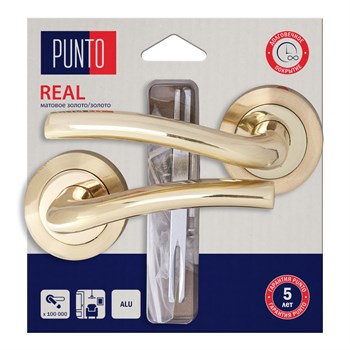 Ручка Punto (Пунто) раздельная LM/A R.TLK52.REAL/HD SG/GP-4 мат.золото/золото - фото 115895