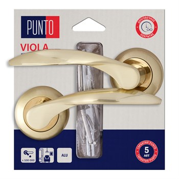 Ручка Punto (Пунто) раздельная LM/A R.TL54.VIOLA/HD SG/GP-4 матовое золото/золото - фото 115896