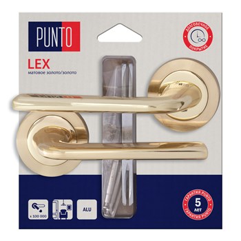 Ручка Punto (Пунто) раздельная LM/A R.TLK52.LEX/HD SG/GP-4 мат.золото/золото - фото 115913