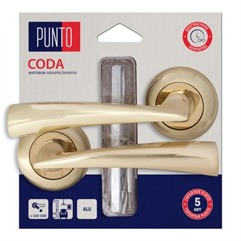 Ручка Punto (Пунто) раздельная LM/A R.TL54.CODA/HD SG/GP-4 матовое золото/золото - фото 115918