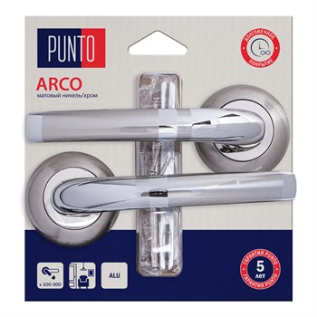 Ручка Punto (Пунто) раздельная LM/A R.TL54.ARCO/HD SN/CP-3 матовый никель/хром - фото 116056