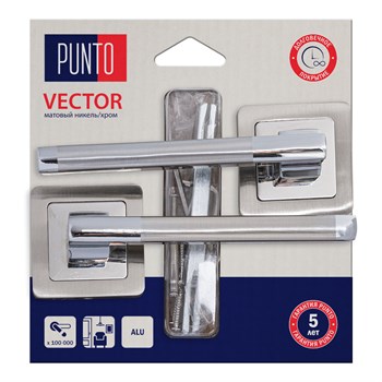 Ручка Punto (Пунто) раздельная LM/A K.QR52.VECTOR/HD SN/CP-3 матовый никель/хром - фото 116084