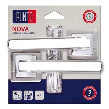 Ручка Punto (Пунто) раздельная LM/A K.QR52.NOVA/HD SN/CP-3 матовый никель/хром - фото 116148