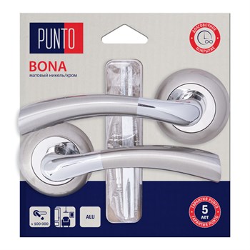 Ручка Punto (Пунто) раздельная LM/A R.TL54.BONA/HD SN/CP-3 матовый никель/хром - фото 116158