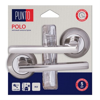 Ручка Punto (Пунто) раздельная LM/A R.TL54.POLO/HD SN/CP-3 матовый никель/хром - фото 116159