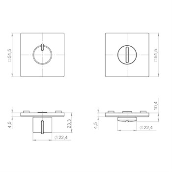 Ручка Armadillo (Армадилло) поворотная BK6.K.YM FSG-39 флор. золото - фото 116546