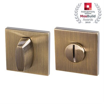 Ручка Armadillo (Армадилло) поворотная BK6.K.USS52 (WC-BOLT BK6 USS) AB-7 бронза - фото 116579