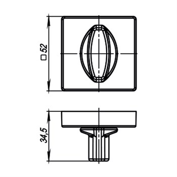 Ручка Armadillo (Армадилло) поворотная BK6.K.USQ52 FSG-39 флорентийское золото - фото 116760