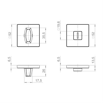 Ручка Fuaro (Фуаро) поворотная BK6.K.ZL52 SSG-39 сатинированное золото - фото 117124