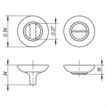 Ручка Fuaro (Фуаро) поворотная BK6.R.RM54 (BK6 RM) ABG-6 зелёная бронза - фото 117188