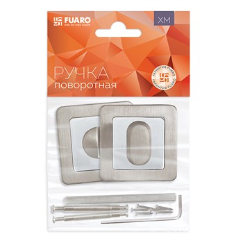 Ручка Fuaro (Фуаро) поворотная BK6.K.XM52 (BK6 XM) SN/CP-3 матовый никель/хром - фото 117230