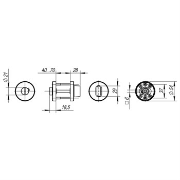 Ручка Fuaro (Фуаро) поворотная BK6.R.DSS304-02 (DSS-02-BK6) INOX 304 - фото 117242