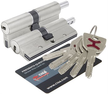 Цилиндровый механизм Cisa (Чиза) под вертушку AP4S 0P3S2-13.12 (70 мм/30+10+30), НИКЕЛЬ - фото 117704