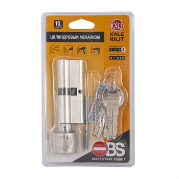 Цилиндровый механизм Kale kilit (Кале килит) с вертушкой 164 OBS SCE/110 (40+10+60) mm никель 5 кл. - фото 118010