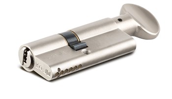 Цилиндровый механизм Kale kilit (Кале килит) с вертушкой 164 SM/70 (30+10+30) mm никель 5 кл. - фото 118191