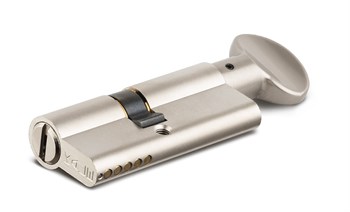 Цилиндровый механизм Kale kilit (Кале килит) с вертушкой 164 BM/90 (40+10+40) mm никель 5 кл. - фото 118206