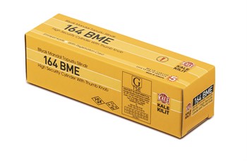 Цилиндровый механизм Kale kilit (Кале килит) с вертушкой 164 BM/90 (40+10+40) mm никель 5 кл. - фото 118209