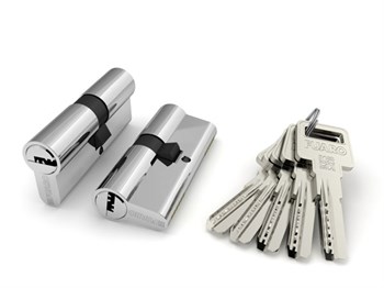 Цилиндровый Fuaro (Фуаро) механизм R600/80 mm (30+10+40) CP хром 5 кл. - фото 118490