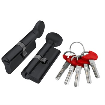 Цилиндровый Fuaro (Фуаро) механизм (D-PRO502/60) D-PRO5002Knob60(25+10+25) BL черный 5Key - фото 118641