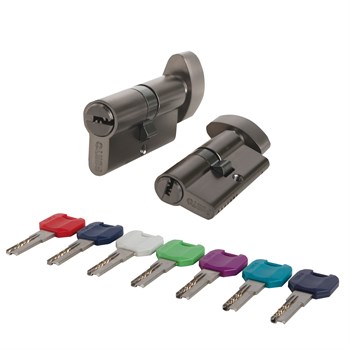 Цилиндровый Punto (Пунто) механизм MaxPro7002Knob52mm(21+10+21) GR графит 7key с вертушкой - фото 118846