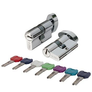 Цилиндровый Punto (Пунто) механизм MaxPro7002Knob60mm(25+10+25) SSC сатин.хром 7key с вертушкой - фото 118897