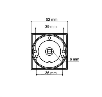Ручка Armadillo (Армадилло) поворотная WC-BOLT BK6/SQ-21ABL-18 Темная медь - фото 124927