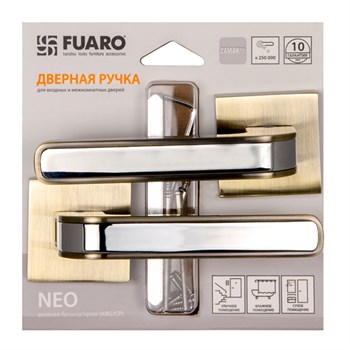 Ручка Fuaro (Фуаро) раздельная NEO DM/HD ABG/CP-6 зеленая бронза/хром - фото 125451