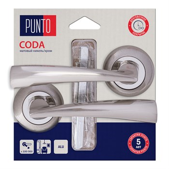 Ручка Punto (Пунто) раздельная LM/A R.TL54.CODA/HD SN/CP-3 матовый никель/хром - фото 128099