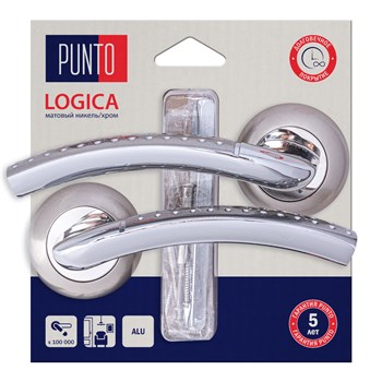Ручка Punto (Пунто) раздельная LM/A R.TL54.LOGICA/HD SN/CP-3 матовый никель/хром - фото 128103