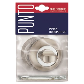 Ручка Punto (Пунто) поворотная BK6.R.TL54 (BK6 TL) WH-19 белый - фото 128654