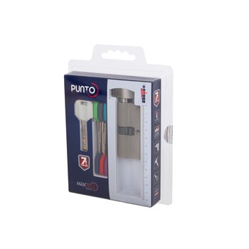 Цилиндровый Punto (Пунто) механизм MaxPro7002Knob80mm(40+10+30) SN никель 7key с вертушкой - фото 129046