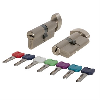 Цилиндровый Punto (Пунто) механизм MaxPro7002Knob90mm(55+10+25) SN никель 7key с вертушкой - фото 129050