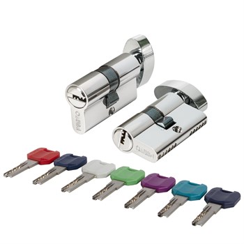 Цилиндровый Punto (Пунто) механизм MaxPro7002Knob52mm(21+10+21) CP хром 7key с вертушкой - фото 129149
