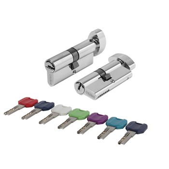 Цилиндровый Punto (Пунто) механизм MaxPro7002Knob70mm(30+10+30) CP хром 7key с вертушкой - фото 129199