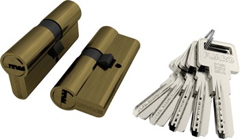 Цилиндровый Fuaro (Фуаро) механизм R600/70 mm (30+10+30) AB бронза 5 кл. - фото 129426
