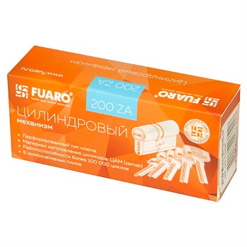 Цилиндровый Fuaro (Фуаро) механизм (200 ZA/70) 2000ZAKey70(25+10+35) CP хром 5Key - фото 129533