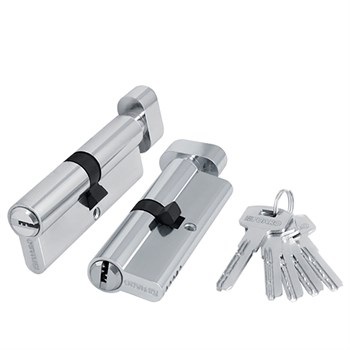 Цилиндровый Fuaro (Фуаро) механизм (200 ZM/110)2000ZMKnob110(50+10+50) CP хром 5Key с вертушкой - фото 129534