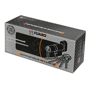 Цилиндровый Fuaro (Фуаро) механизм (R302/60) R3002Knob60(25+10+25) CP хром 5Key с вертушкой - фото 129596