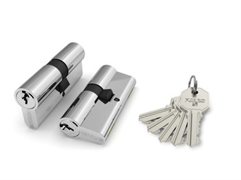 Цилиндровый Fuaro (Фуаро) механизм 100 CA 80 mm (35+10+35) CP хром 3 кл. - фото 129651