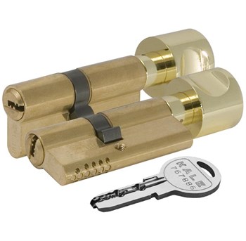 Цилиндровый механизм Kale kilit (Кале килит) с вертушкой 164 OBS SCE/100 (45+10+45) mm латунь 5 кл. - фото 129889