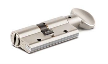 Цилиндровый механизм Kale kilit (Кале килит) с вертушкой 164 DBM-E/70 (30+10+30) mm никель 5 кл. - фото 130180