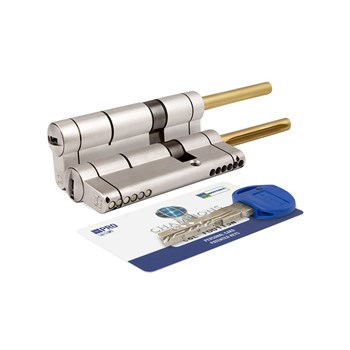 Цилиндровый механизм Mottura (Моттура) под вертушку (дл. шток) CP4P613101С5 (92 мм/56+10+26) МАТ.НИКЕЛЬ - фото 130457